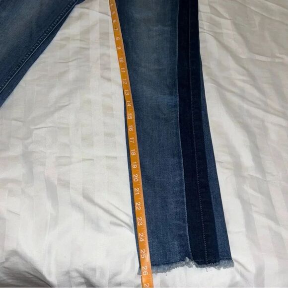 7 For All Mankind 2 Tone Straight Cropped Jeans - Picture 10 of 10